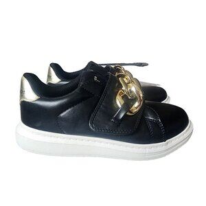 Justice Ivy Sneakers Black Gold Chain Big Kids Size 2